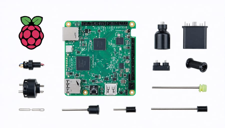 Component diagram showing all hardware parts needed for blind automation project