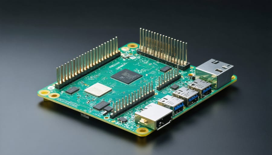 Raspberry Pi computer with touchscreen display in protective clear case