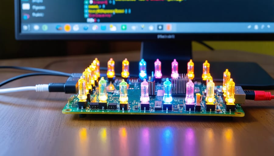 LED light array connected to Raspberry Pi with Python programming interface