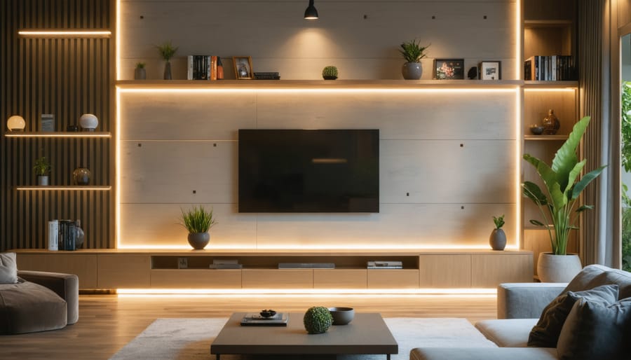 Hand installing smart LED bulb into ceiling fixture