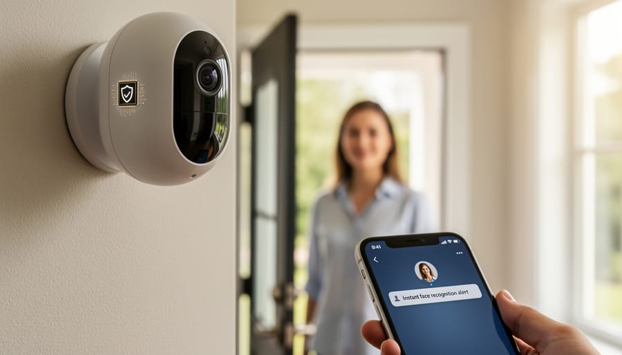 Raspberry Pi-powered smart security camera mounted on home exterior wall
