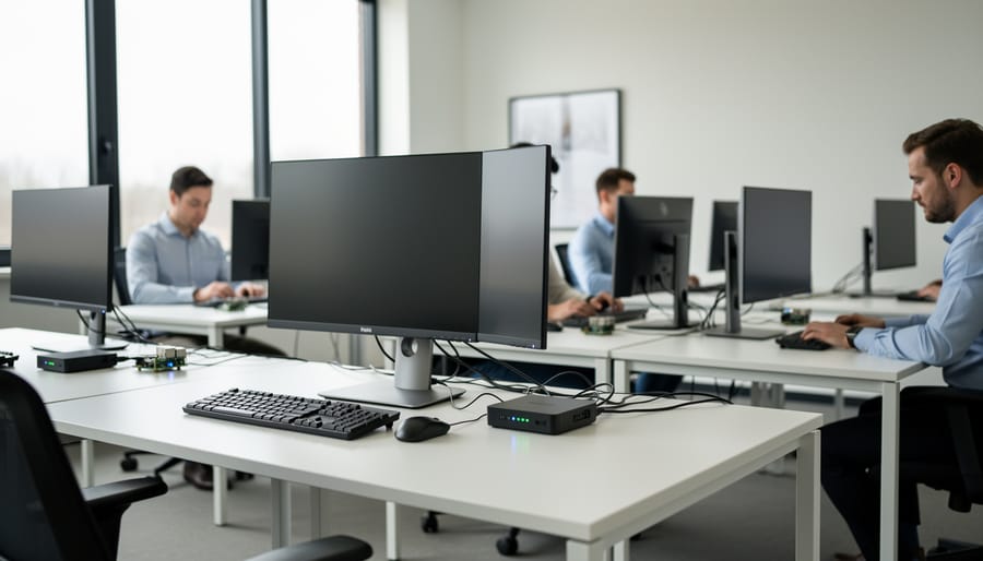 Modern office environment with multiple workstations using Raspberry Pi thin clients