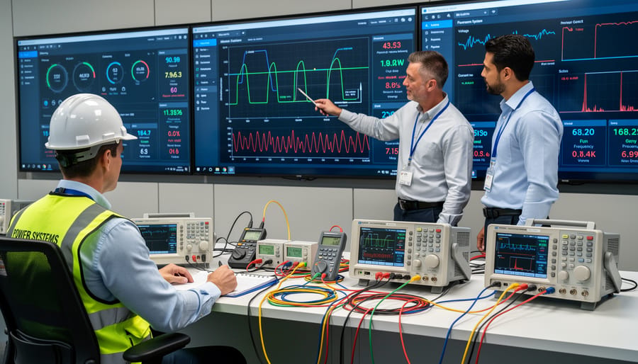 Instrumentation bench with a Raspberry Pi, multimeter, and sensor module for power monitoring study